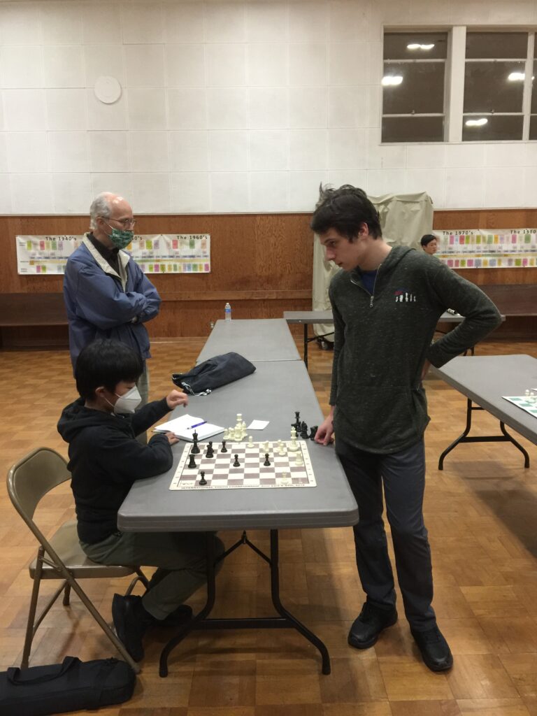 Boris Spassky playing a 41-board simultaneous exhibition in New